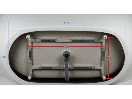 Freistehende Badewanne Olvena 170x75 | Ablauf Klick-Klack & Füße im SET!