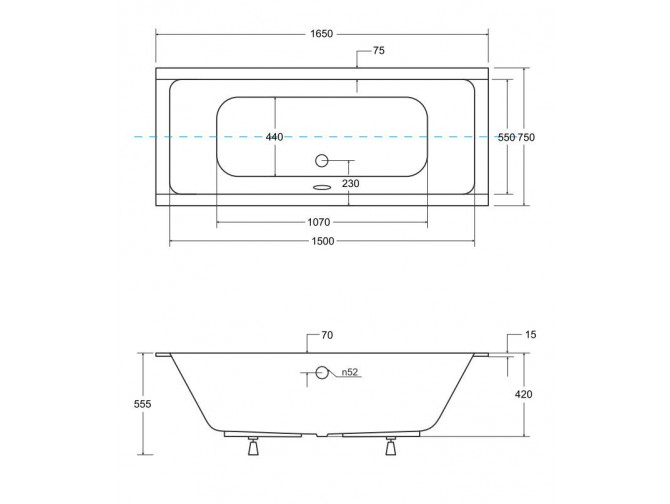 Badewanne Rechteck Quadros Slim... Badewanne Rechteck Quadros Slim...