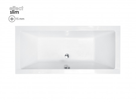 Badewanne Rechteck Quadros Slim 165x75 Rand 15mm | Ablauf Viega & Füße GRATIS !
