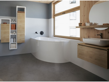 Badewanne Eckwanne Miki 145x85 Links | Ablauf Viega & Füße GRATIS !