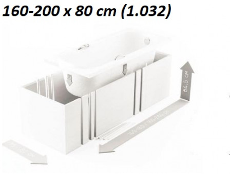 Wannenträger für Rechteckige Badewannen 160-200x80 Styroporträger