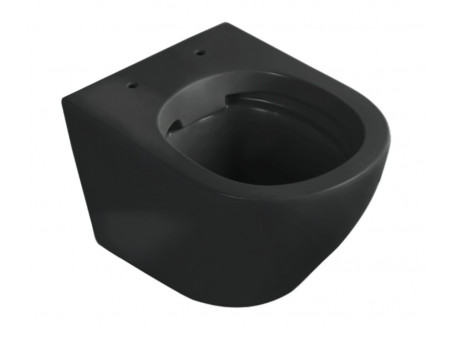 WC-Toilette: Schüssel Delos Schwarz mit Klosettsitz Slim Soft-Close