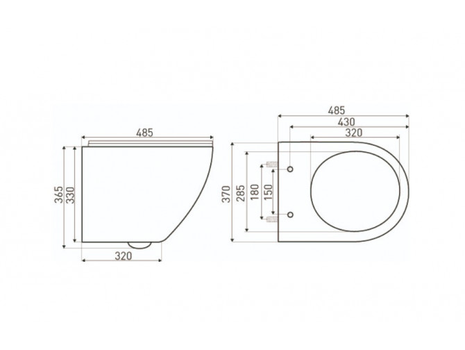 WC-Toilette: Schüssel Delos Schwarz...