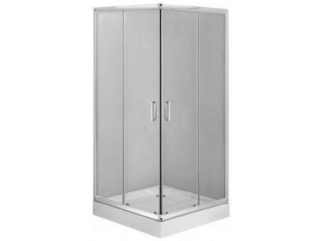 Duschkabine Viereck Funkia 80x80 185cm Transparentes Glas