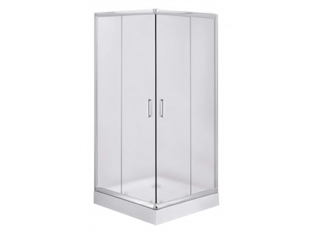 Duschkabine Viereck Funkia 90x90 185cm Gefrorenes Glas