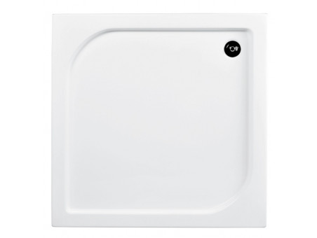 SET: Duschwanne Oskcar & Duschkabine Viereck Funkia 90x90 185cm Gefrorenes Glas