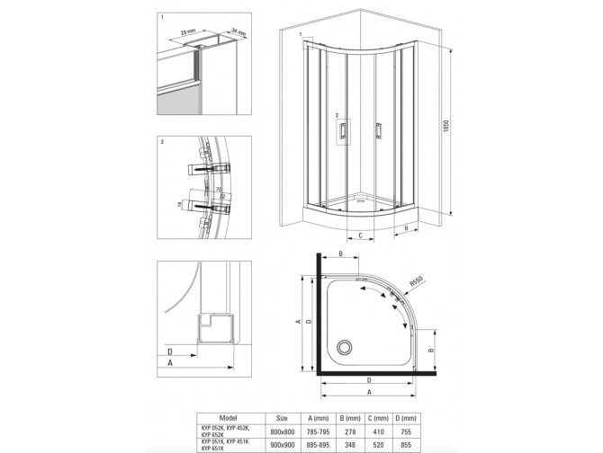 SET: Duschwanne Alexo & Duschkabine...