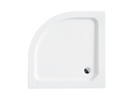 SET: Duschwanne Alexo & Duschkabine Halbrund Funkia 80x80 185cm Transparentes Glas