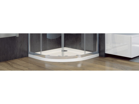 Duschkabine Halbrund Funkia 90x90 185cm Gefrorenes Glas