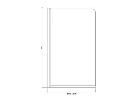 Duschwand 1-teilig 80x140 Gehärtetes Glas 5 mm