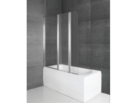 Duschwand 3-teilig 120x140 Gehärtetes Glas 5 mm