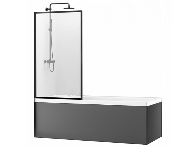 Duschwand 1-teilig Lagos Schwarz... Duschwand 1-teilig Lagos Schwarz...