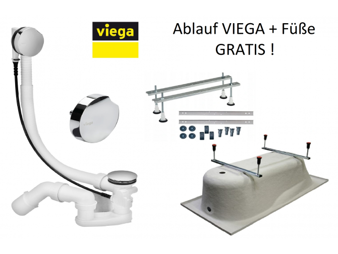 Badewanne Rechteck Quadros 170x75 |...