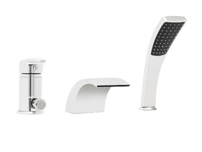 Wannenrandarmatur 3-Loch Set in Chrom...