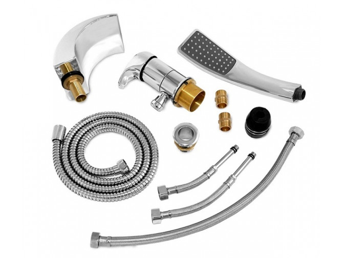 Wannenrandarmatur 3-Loch Set in Chrom...