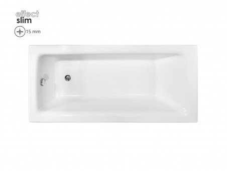 Badewanne Rechteck Talia Slim 160x75 Rand 15mm | Ablauf Viega & Füße GRATIS !