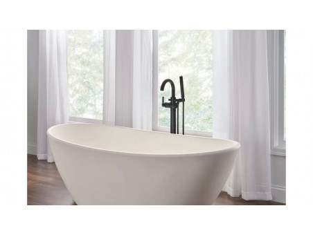 Freistehende Wannenarmatur Ortis Schwarz Matt