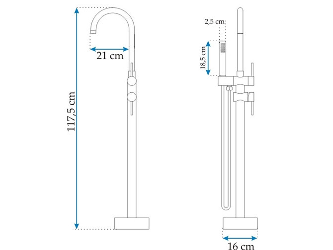 Freistehende Wannenarmatur Ortis...