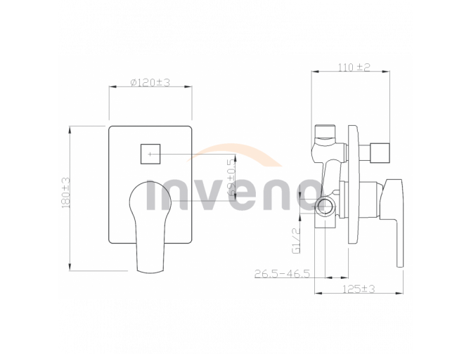 Unterputz Badewannenarmatur 2 -...