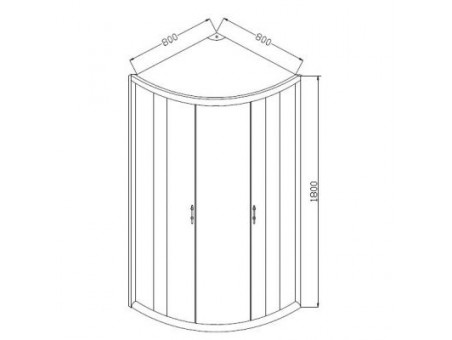Duschkabine Halbrund Marbella 80x80 180cm Gefrorenes Glas