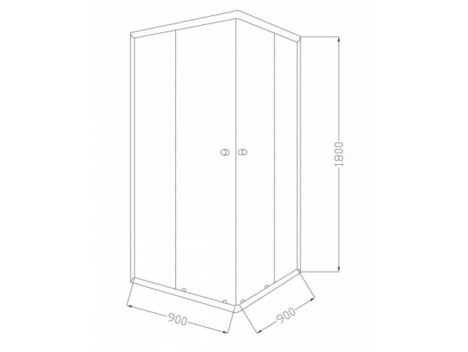 Duschkabine Viereck Parla 90x90 180cm...