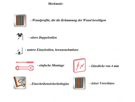 SET: Duschwanne Oskcar & Duschkabine Viereck Parla 90x90 180cm Gefrorenes Glas