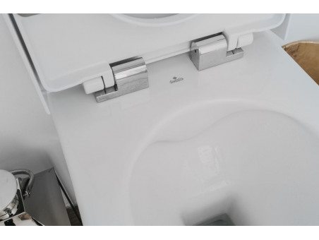 WC-Toilette: Schüssel Peonia Weiß mit Klosettsitz Slim Soft-Close