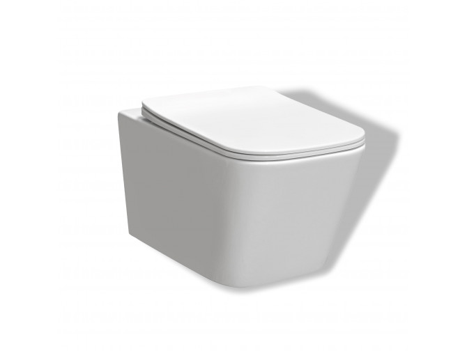 WC-Toilette: Schüssel Tinos Weiß mit Klosettsitz Slim Soft-Close