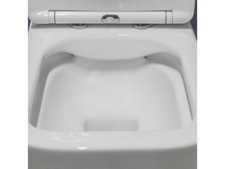 WC-Toilette: Schüssel Tinos Weiß mit Klosettsitz Slim Soft-Close