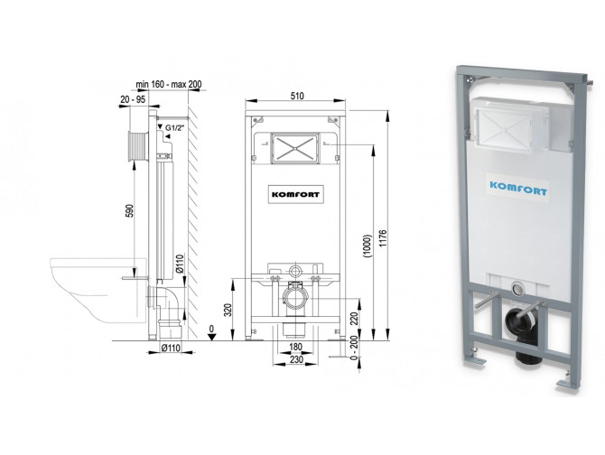WC SET: Vorwandelement C201 +... WC SET: Vorwandelement C201 +...