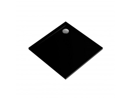 Duschwanne Viereck Geosa 90x90 Schwarz, Steinoptik | Ablaufgarnitur im SET !